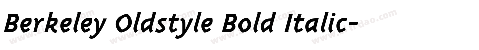 Berkeley Oldstyle Bold Italic字体转换